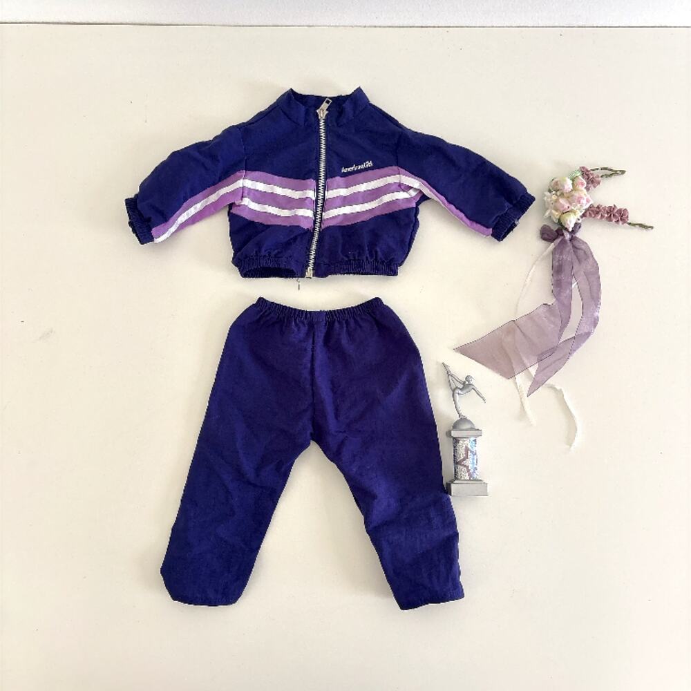 American Girl Doll Purple Gymnastic Tracksuit - Incomplete